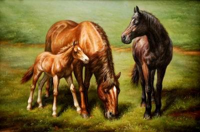 unknow artist Horses 038 China oil painting art